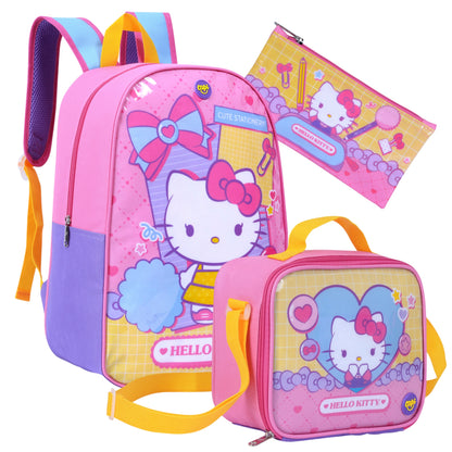 Tripack / Morral + Lonchera + Estuche Capi Kids - Hello Kitty Iconic (S)