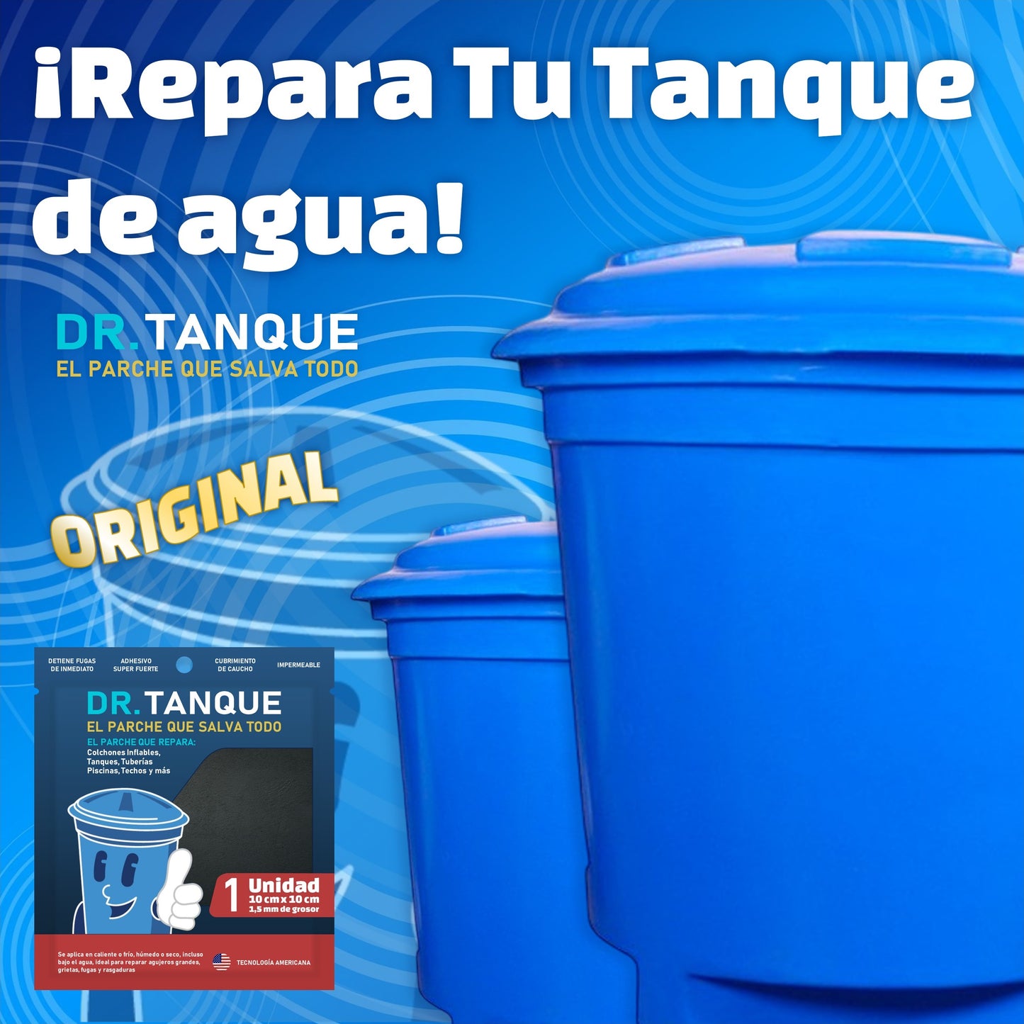 Parche Autoadhesivo para Tanques / Piscinas / Tuberías / Colchones