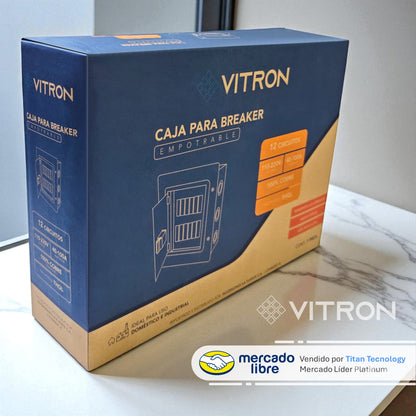 Tablero Eléctrico / Caja para Breaker Vitron - Empotrable o Superficial con (Tapa)