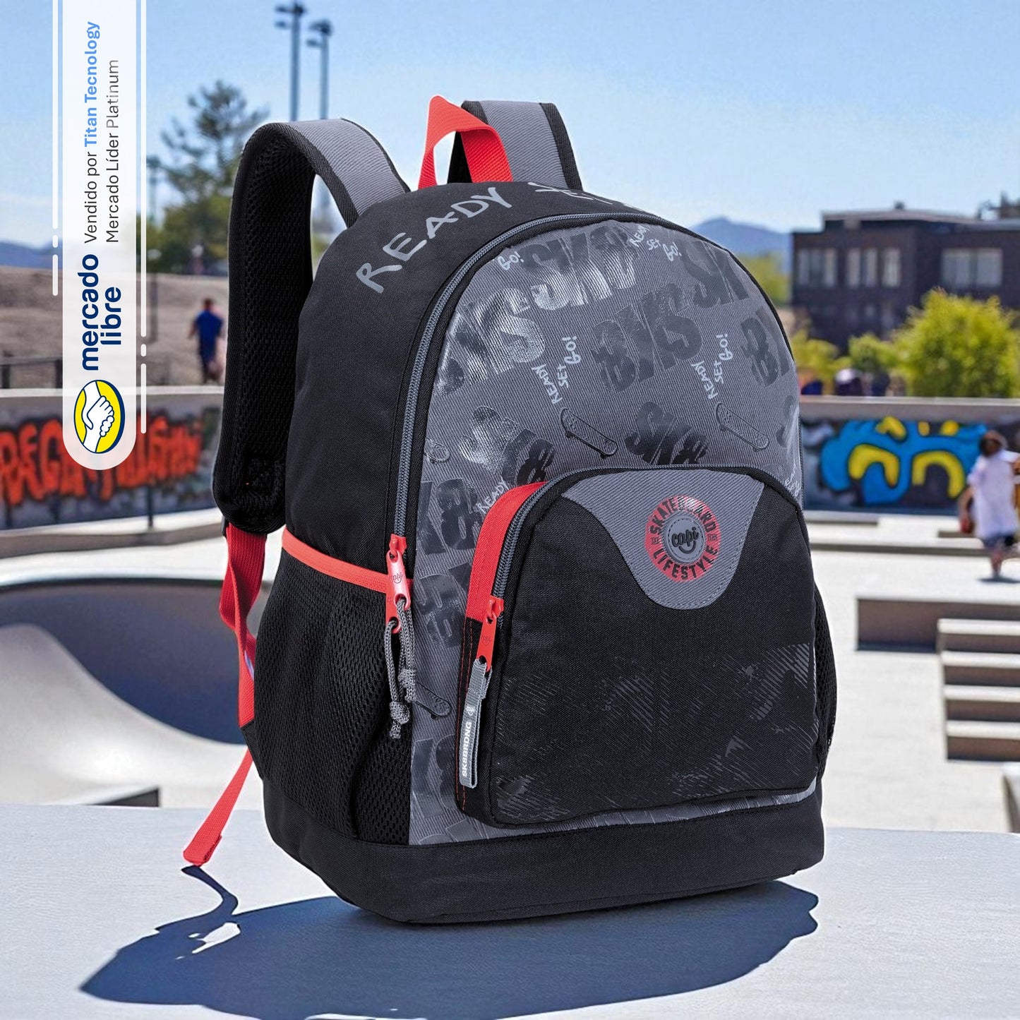 Bolso / Morral Grande Capi Joy Skateboard Sk8 Colección 2025 (M)