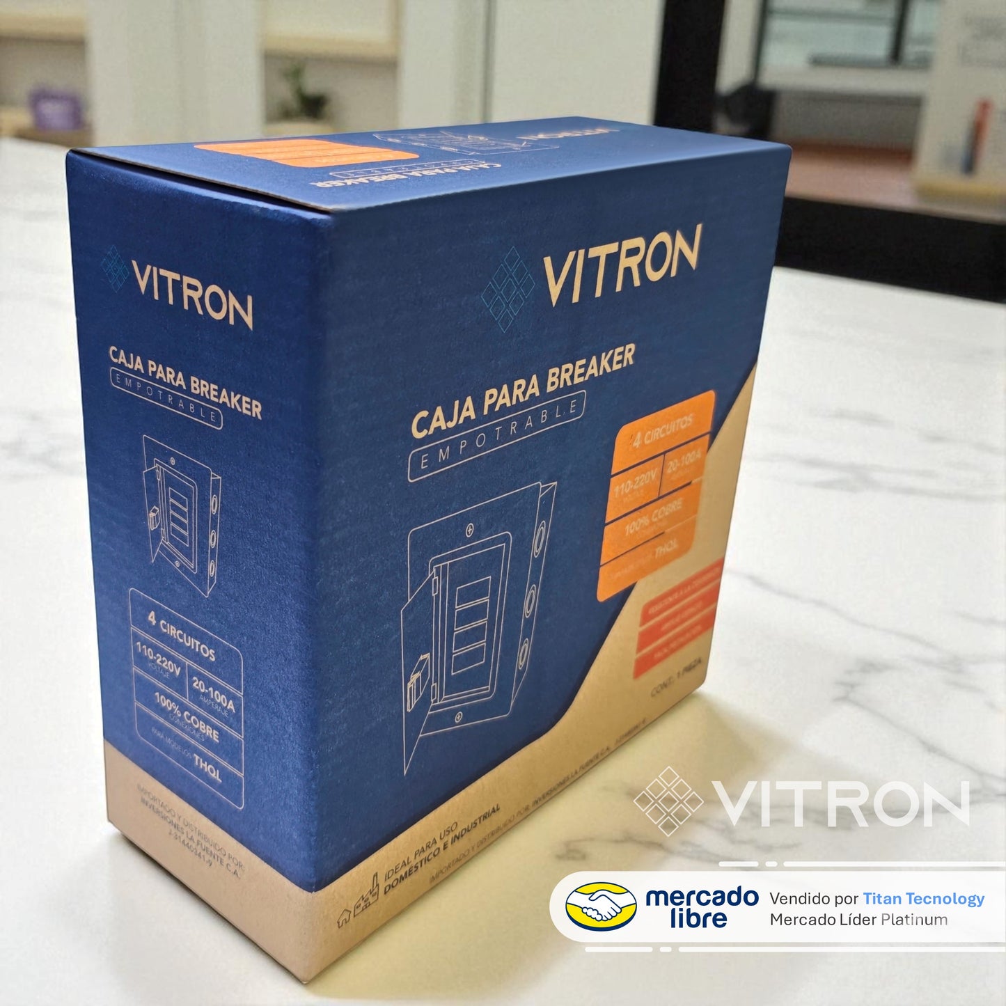 Tablero Eléctrico / Caja para Breaker Vitron - Empotrable o Superficial con (Tapa)