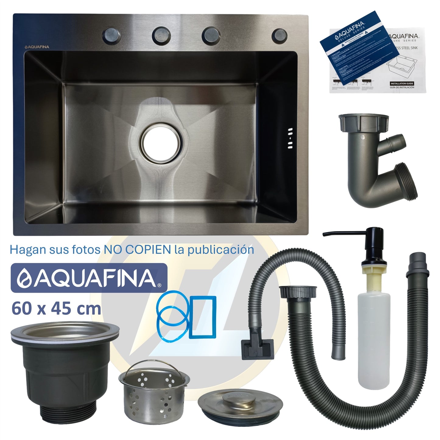 Fregadero / Lavaplatos Pequeño Aquafina Empotrable 60x45cm