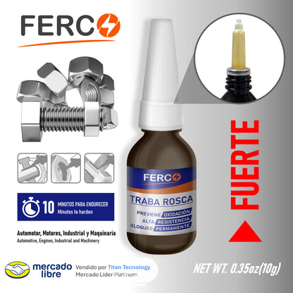 Fijador De Rosca Trabarosca Ferco - Fuerza (Media / Fuerte) 10ml