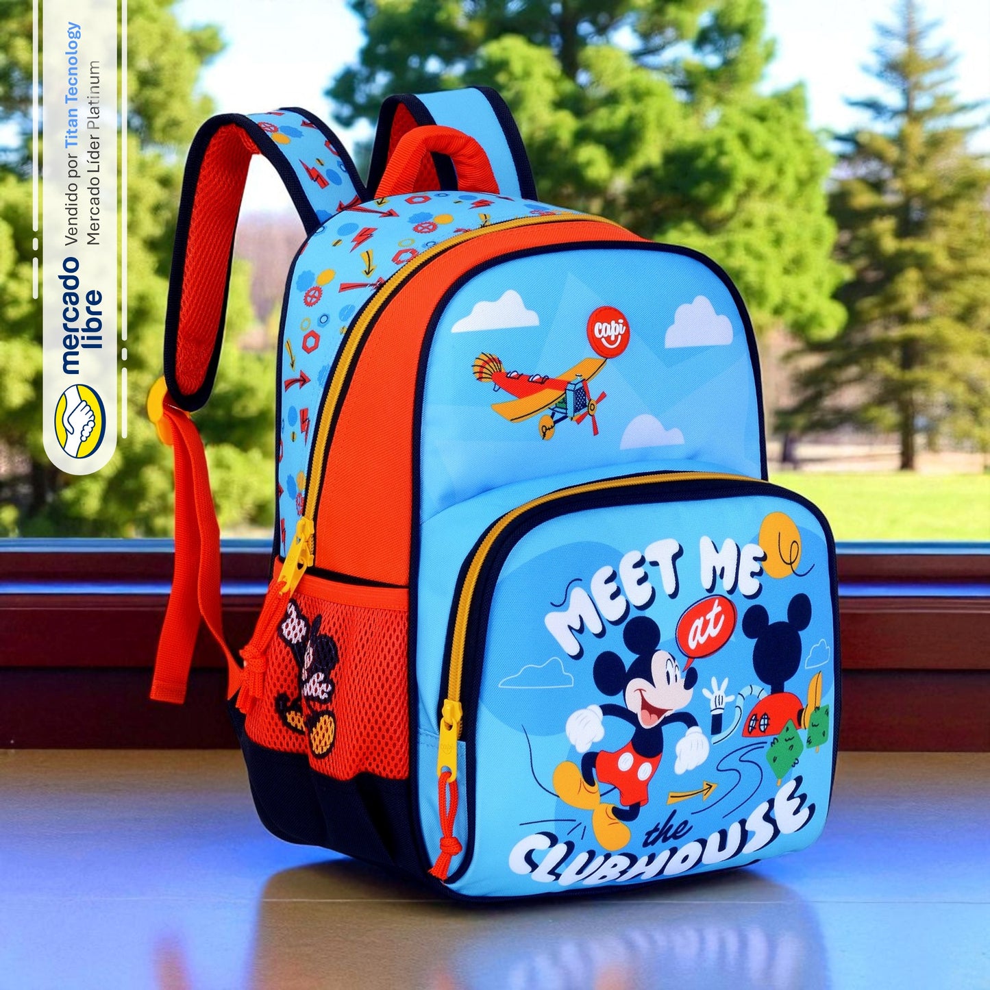 Bolso / Morral Pequeño Capi Kids Mickey Mouse Reboot Disney (XS)