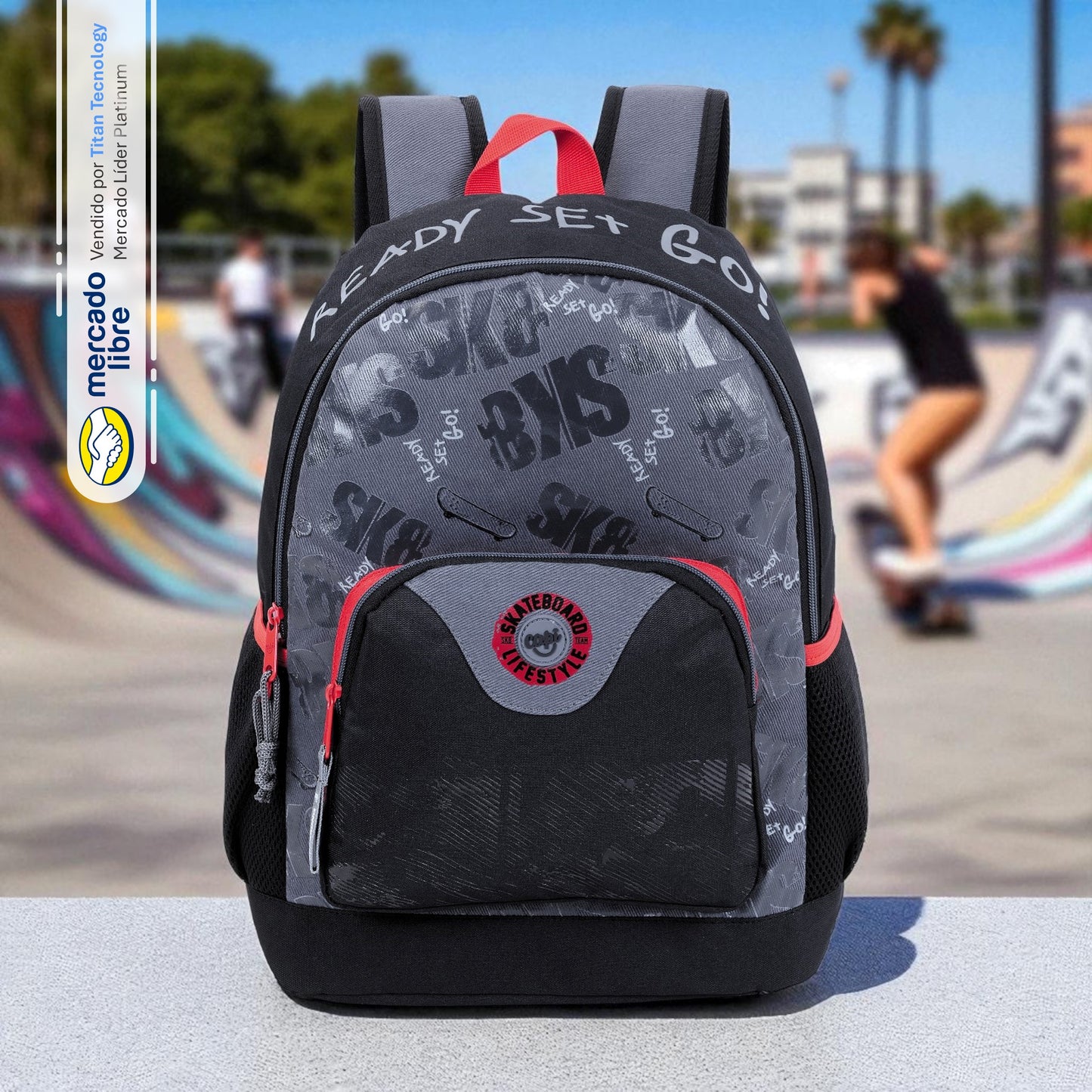 Bolso / Morral Grande Capi Joy Skateboard Sk8 Colección 2025 (M)