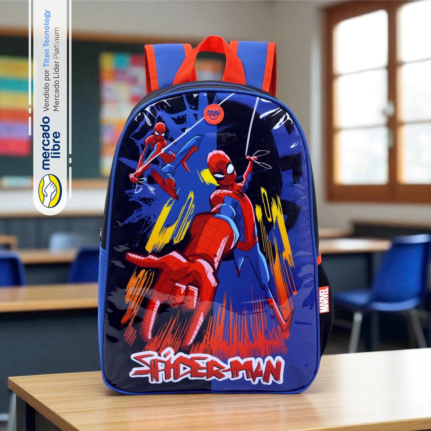 Tripack / Morral + Lonchera + Estuche Capi Kids - Spider-Man Awesome (S)