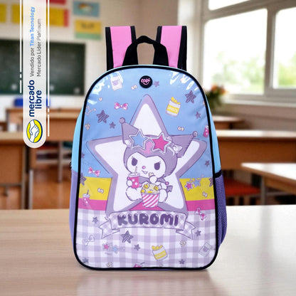 Tripack / Morral + Lonchera + Estuche Capi Kids - Kuromi All Star (S)