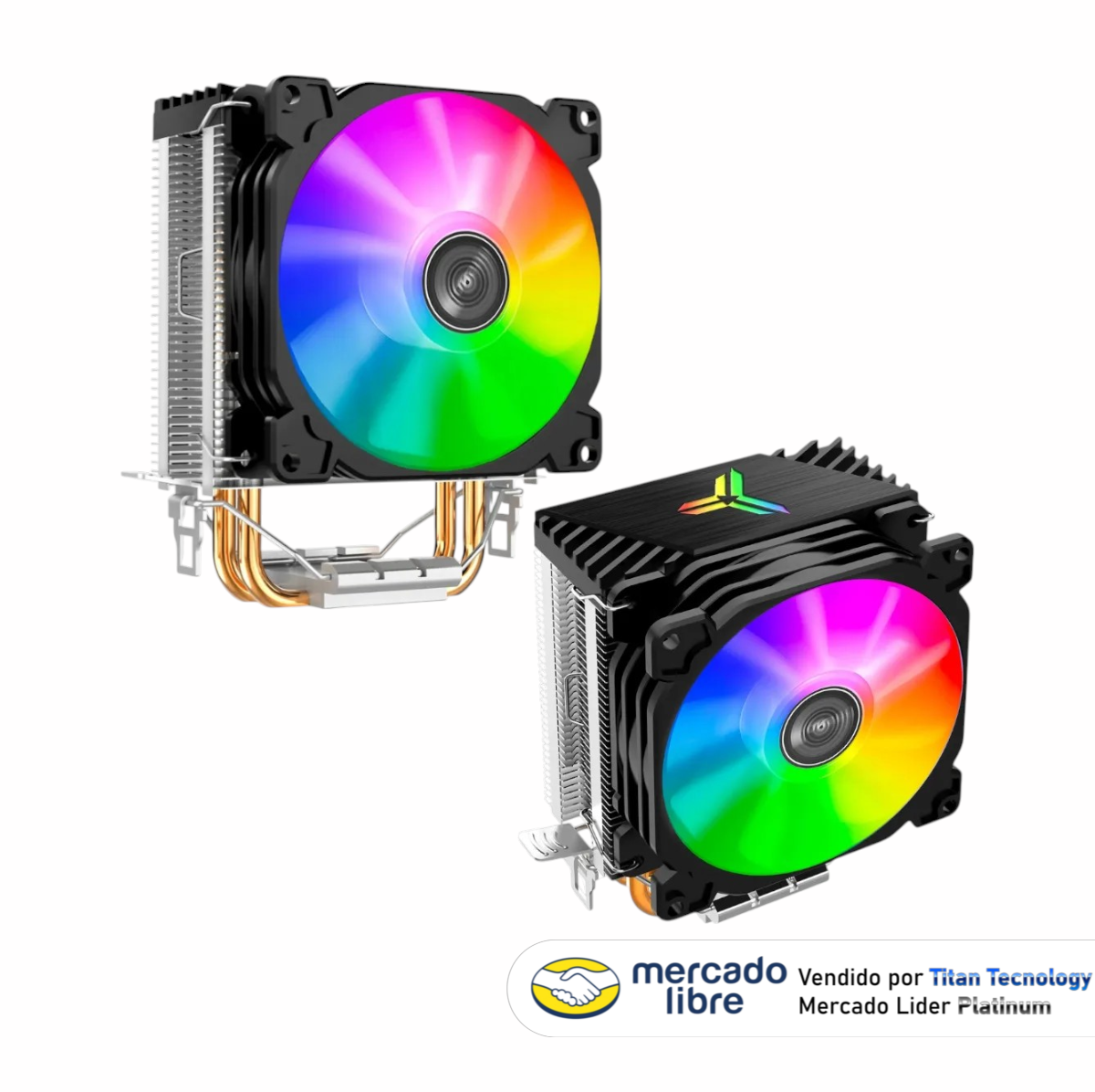 Fan Cooler Disipador Cr-1200 Rgb 4 Tubos De Calor Intel Amd