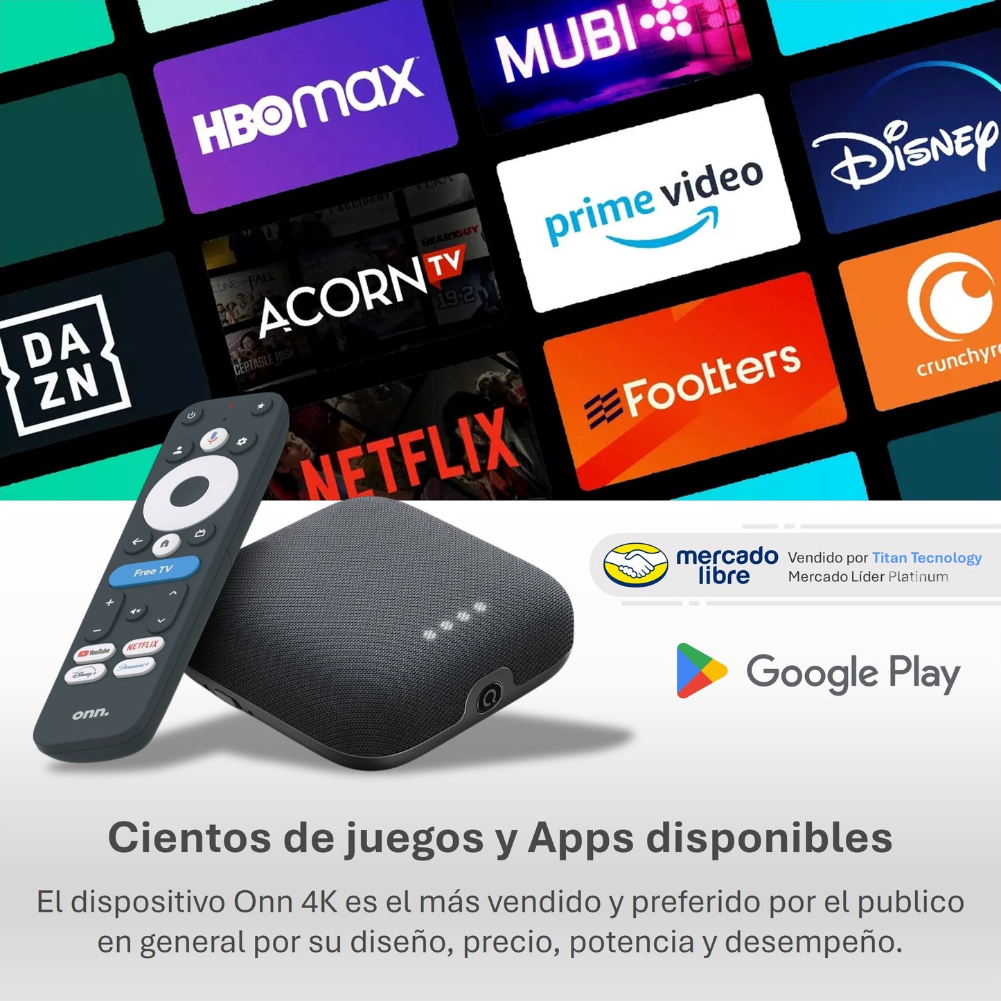 Onn 4k Pro Chromecast Google Android Tv 3gb Ram / 32gb Rom