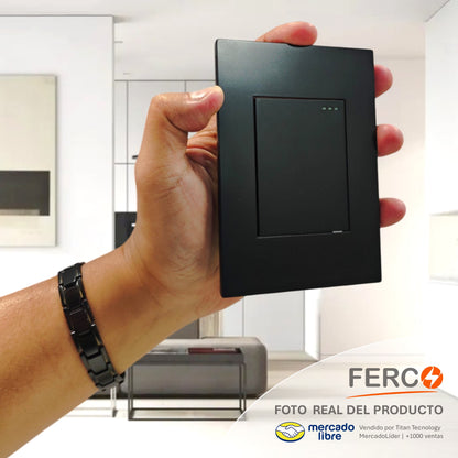 Interruptor / Apagador Ferco Luminiscente Negro 120v / 10a