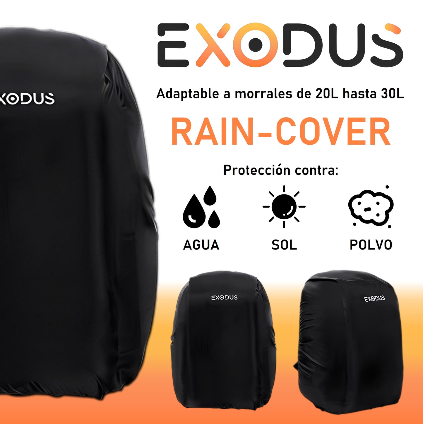 Forro Impermeable / Rain Cover para Morrales de 25 a 30 Litros