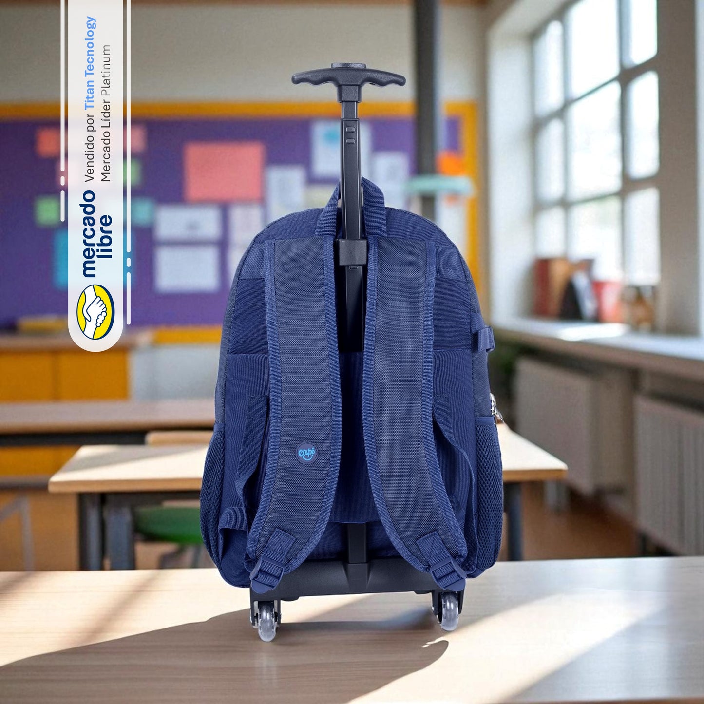 Bolso / Morral Con Ruedas Capi Happy Classic Blue (L)