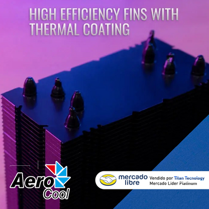Fan Cooler Rgb 4 Tubos De Calor Intel Amd Rave 4 Disipador N