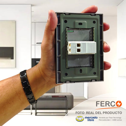 Interruptor / Apagador Ferco Luminiscente Negro 120v / 10a