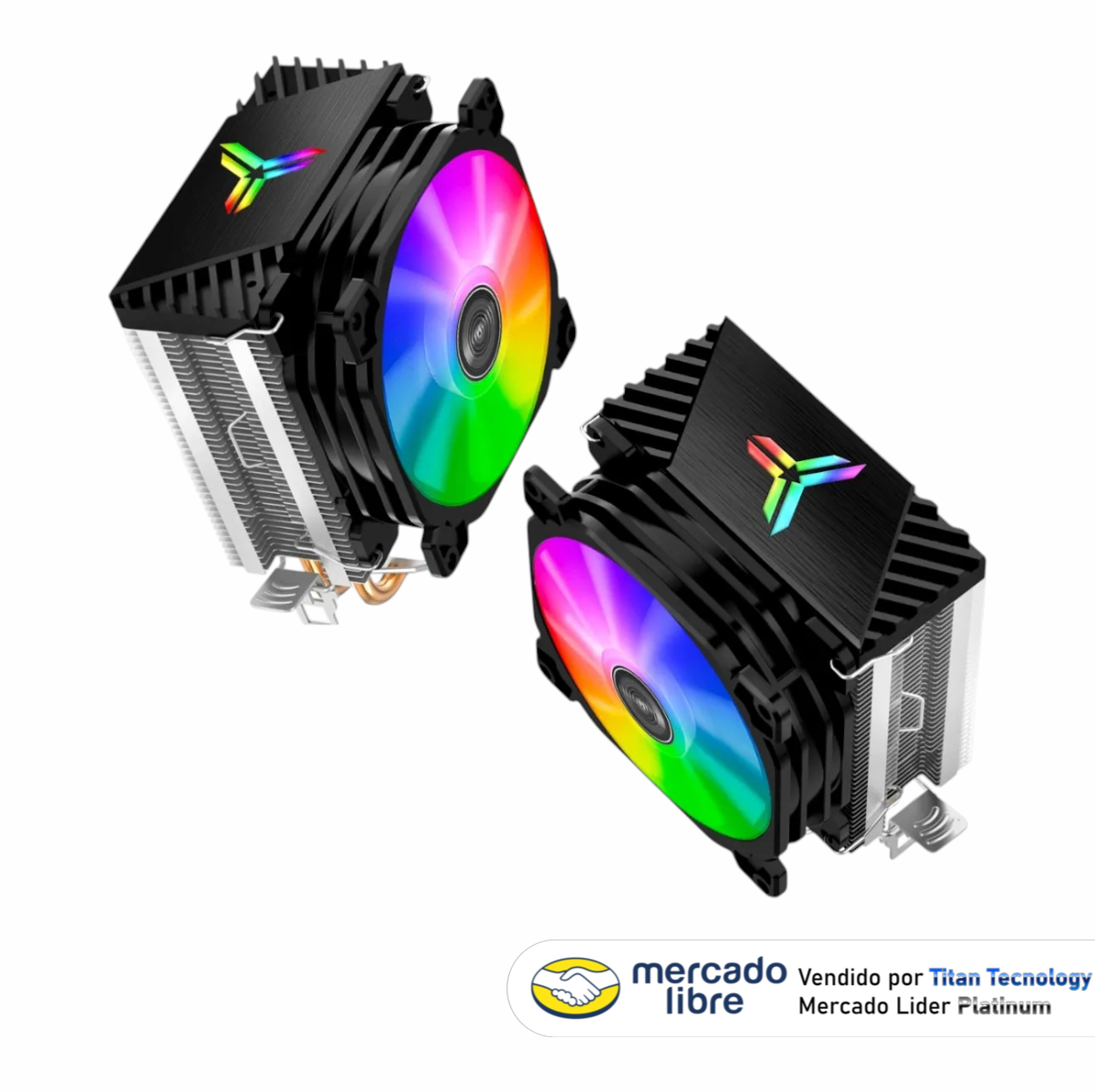 Fan Cooler Disipador Cr-1200 Rgb 4 Tubos De Calor Intel Amd