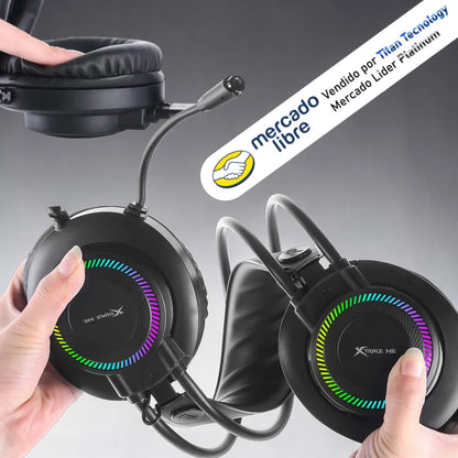 Audifono Con Microfono Gaming Xtrike Me Gh-509 Rgb