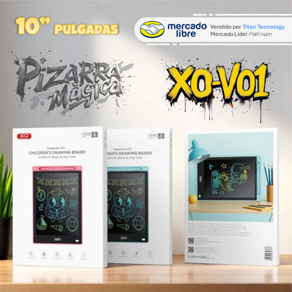 Tableta De Dibujo & Escritura XO LCD/ Pizarra Mágica 10" Pulgadas