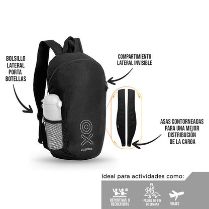 Bolso / Morral Exodus deportivo Domustreck 12L Negro