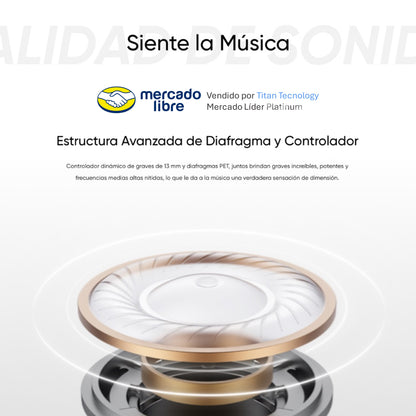 Audífono / Inalámbrico Realme Buds T01 Bluetooth 5.4 - IPX4