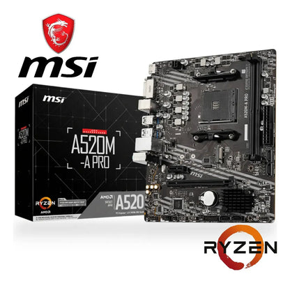 Placa Madre Amd Socket Am4 3gen Ddr4 A520m-a Pro Msi Negro