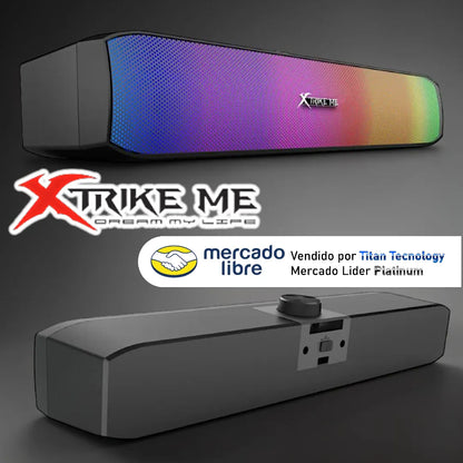Barra De Sonido Sk-605 Alambrico Xtrike Me Rgb Usb 3.5mm