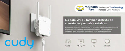 Repetidor Extensor De Rango Cudy Re1500 Ax1500 Mesh Wifi 6