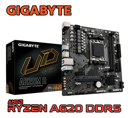 Tarjeta Madre Gigabyte A620m H Rev 1.2 Socket Am5 Ddr5 Negro