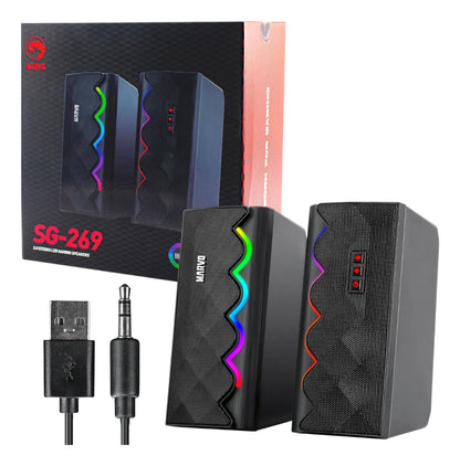 Corneta De Computadora Pc Laptop Marvo Sg-269 Rgb Gaming