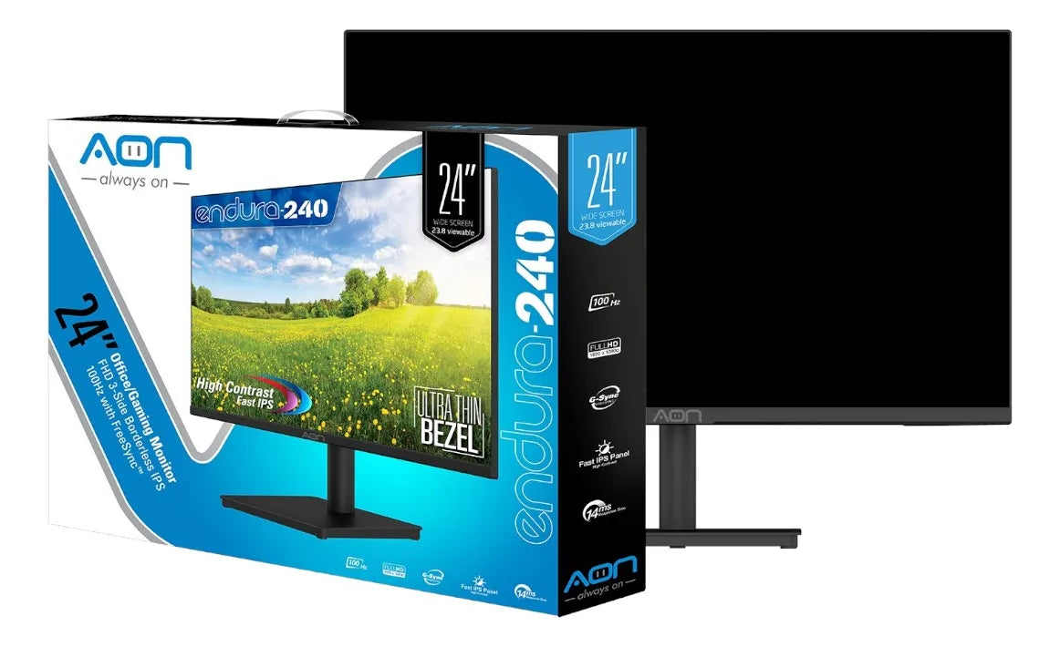 Monitor Aon Endura-240 - 24 - (1920x1080) Fhd - Ips - 100hz Negro