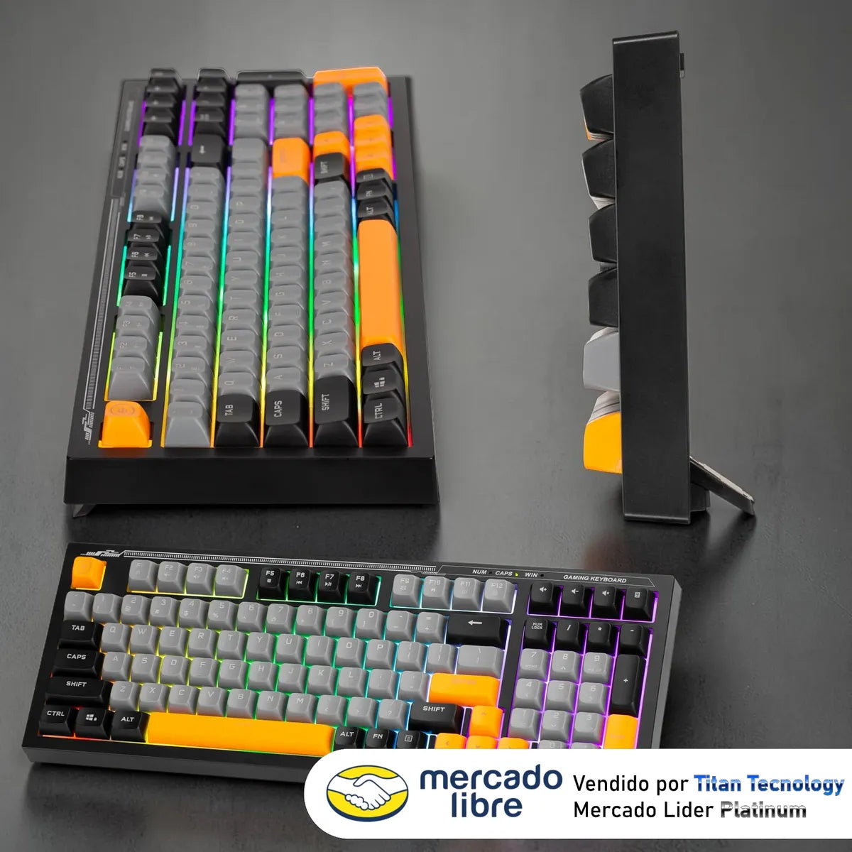 Marvo Teclado Gaming K603 En Soldat S40 De Membrana Rgb Negro Inglés Internacional