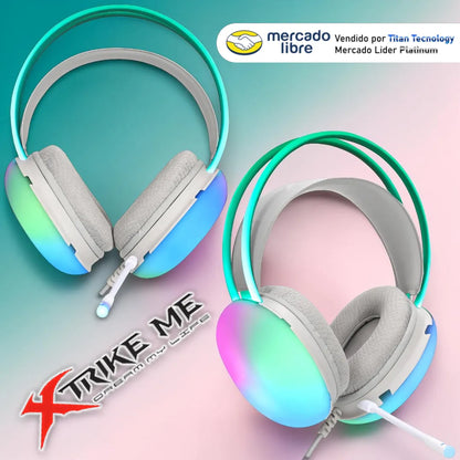 Audífonos Gamer Gh-511 Xtrike Me Multicolor Rgb Usb