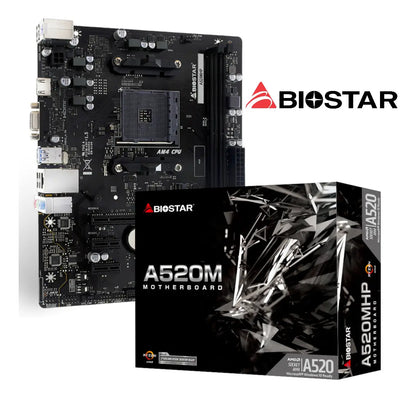 Tarjeta Madre Biostar A520mhp Amd Ryzen Ddr4 Am4 Micro Atx Negro
