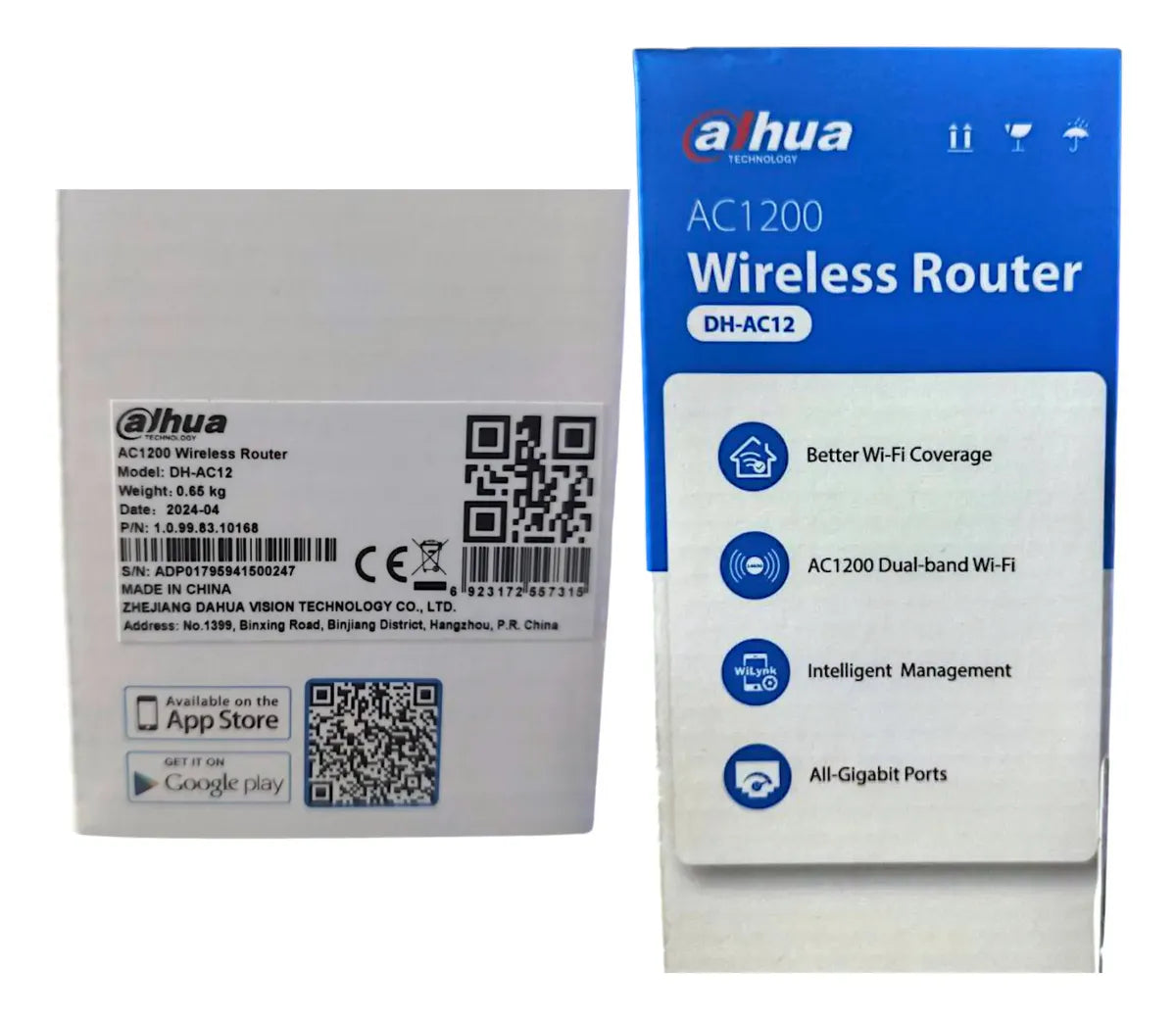 Router Wifi Doble Banda Gigabit Ac1200 Fibra Dh-ac12 Dahua