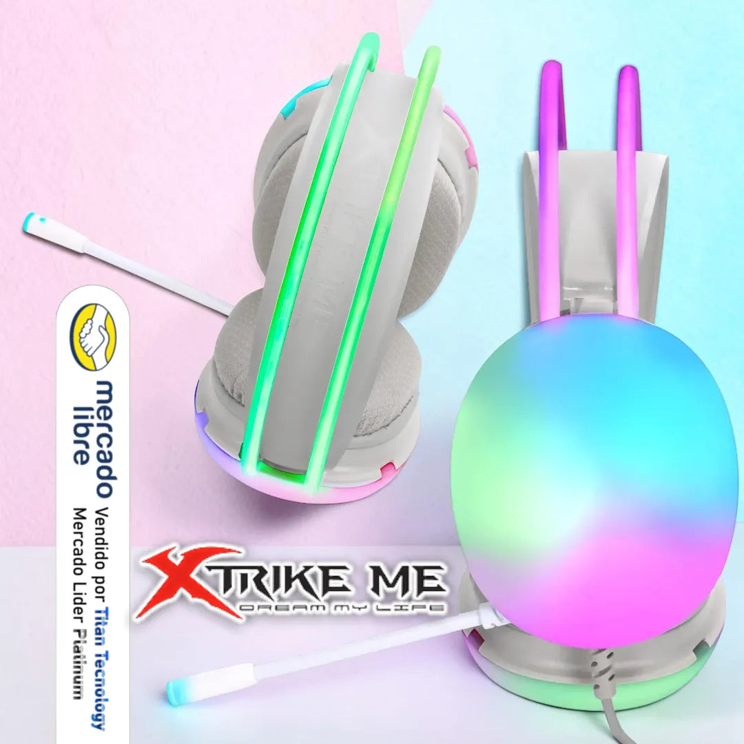 Audífonos Gamer Gh-511 Xtrike Me Multicolor Rgb Usb