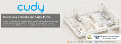 Repetidor Extensor De Rango Cudy Re1500 Ax1500 Mesh Wifi 6