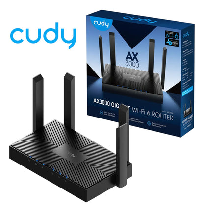 Router Cudy Wifi 6 Ax3000 Mesh 3 Puertos Gigabit Wr3000