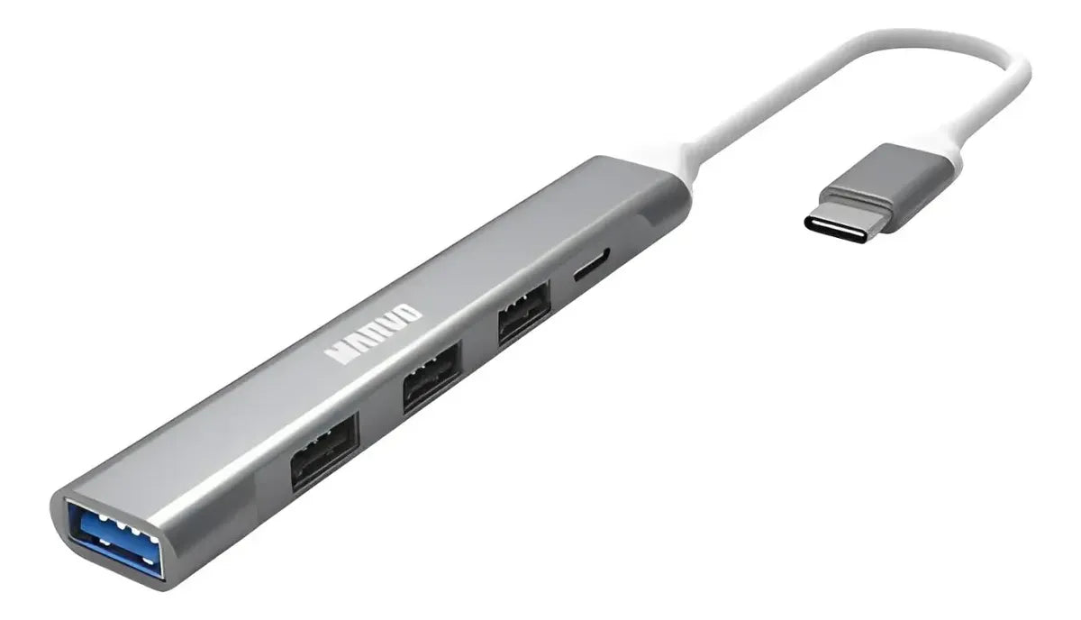 Hub Multipuerto Marvo Uh008 4 Puerto Usb 3.0/2.0 Tipo C Aluminio