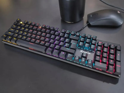 Teclado Mecánico Gaming Rgb Xtrike Me Gk-803 Switch Rojo Negro