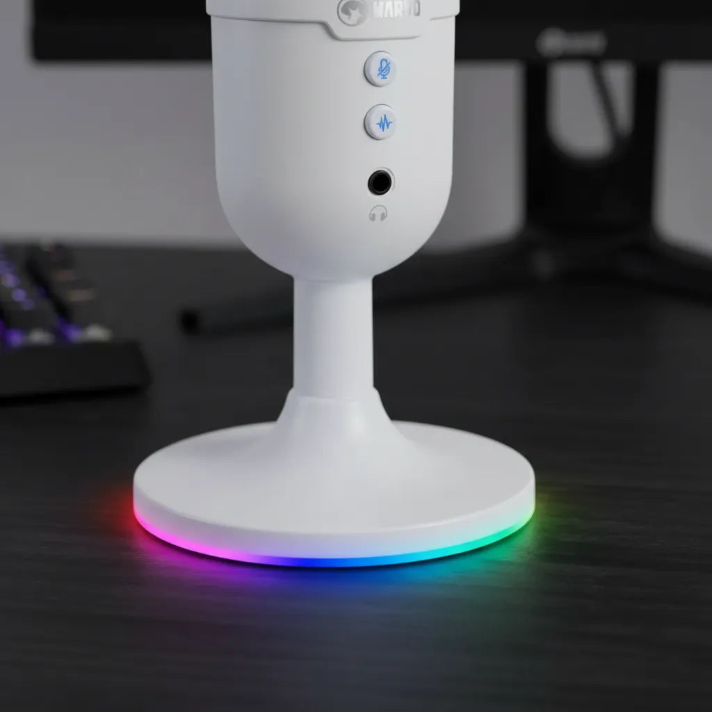 Microfono Marvo Gamer Mic-06 Blast40 Rgb Usb Omnidireccional