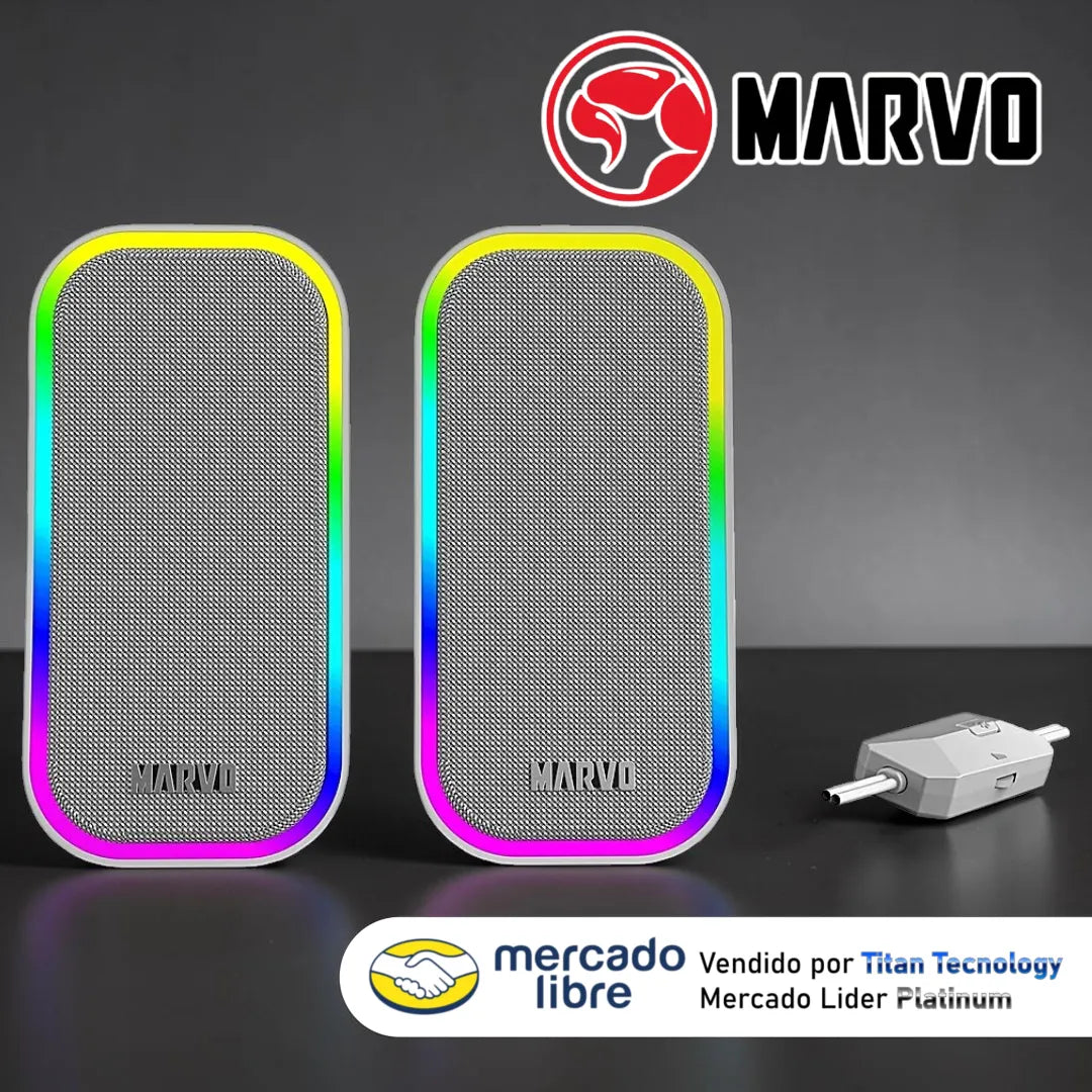 Parlantes Cornetas Gamer Marvo Havoc 20 Sg285 Rgb Stereo 6w