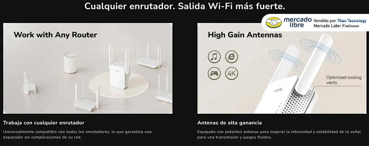 Repetidor Extensor De Rango Cudy Re1500 Ax1500 Mesh Wifi 6