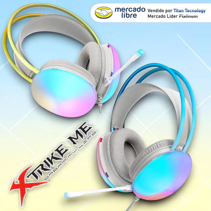 Audífonos Gamer Gh-511 Xtrike Me Multicolor Rgb Usb