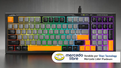 Marvo Teclado Gaming K603 En Soldat S40 De Membrana Rgb Negro Inglés Internacional