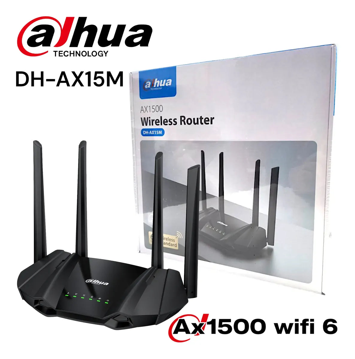 Router Wifi Doble Banda Gigabit Ax1500 Fibra Dh-ax15m Dahua