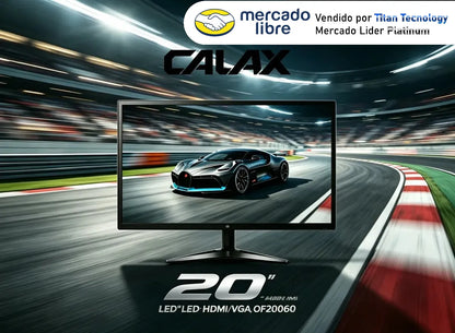Monitor Calax 20 Pulgadas Of20060 Hd 75hz 5ms Vga Hdmi Pc Negro