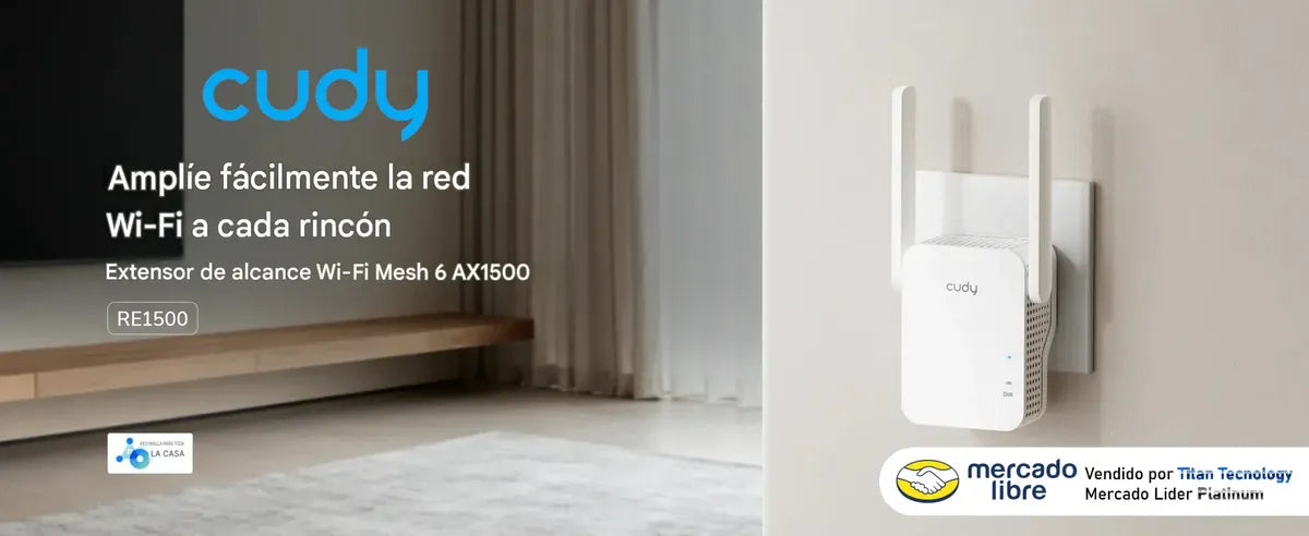 Repetidor Extensor De Rango Cudy Re1500 Ax1500 Mesh Wifi 6