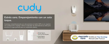 Repetidor Extensor De Rango Cudy Re1500 Ax1500 Mesh Wifi 6