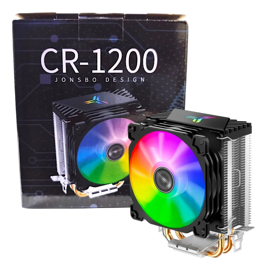 Fan Cooler Disipador Cr-1200 Rgb 4 Tubos De Calor Intel Amd