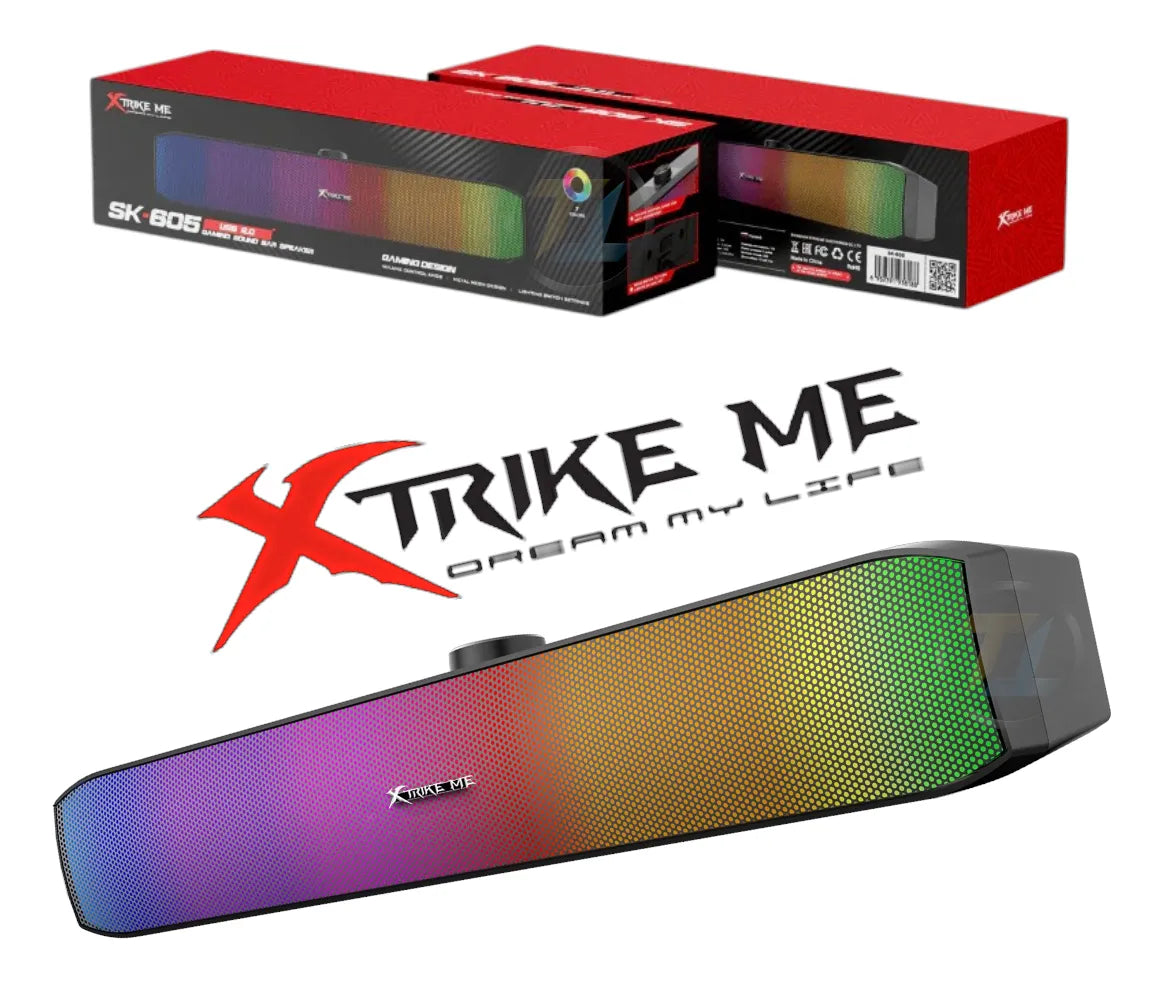 Barra De Sonido Sk-605 Alambrico Xtrike Me Rgb Usb 3.5mm