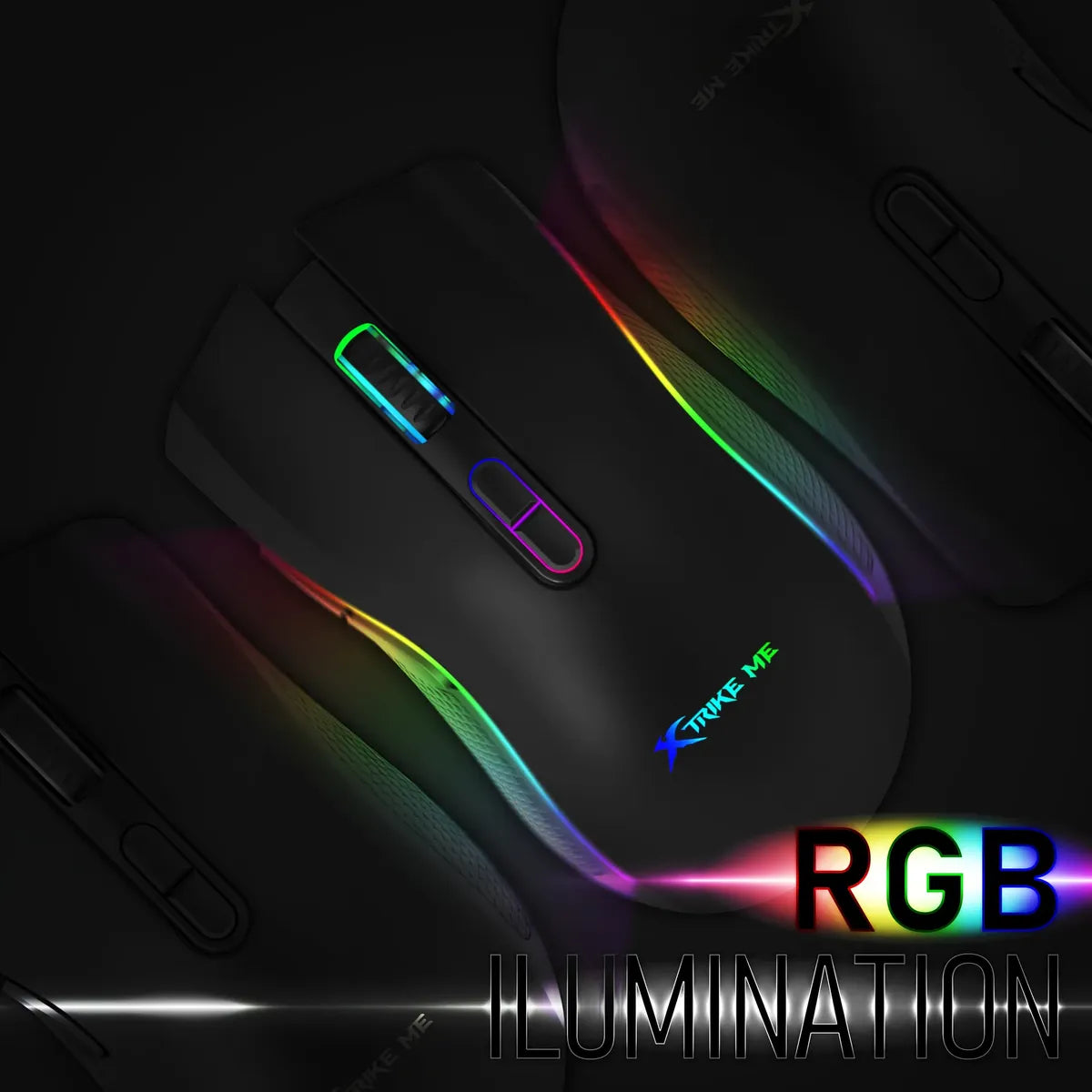 Mouse Xtrike Me Gm-314 7200 Dpi Rgb Gamer Negro
